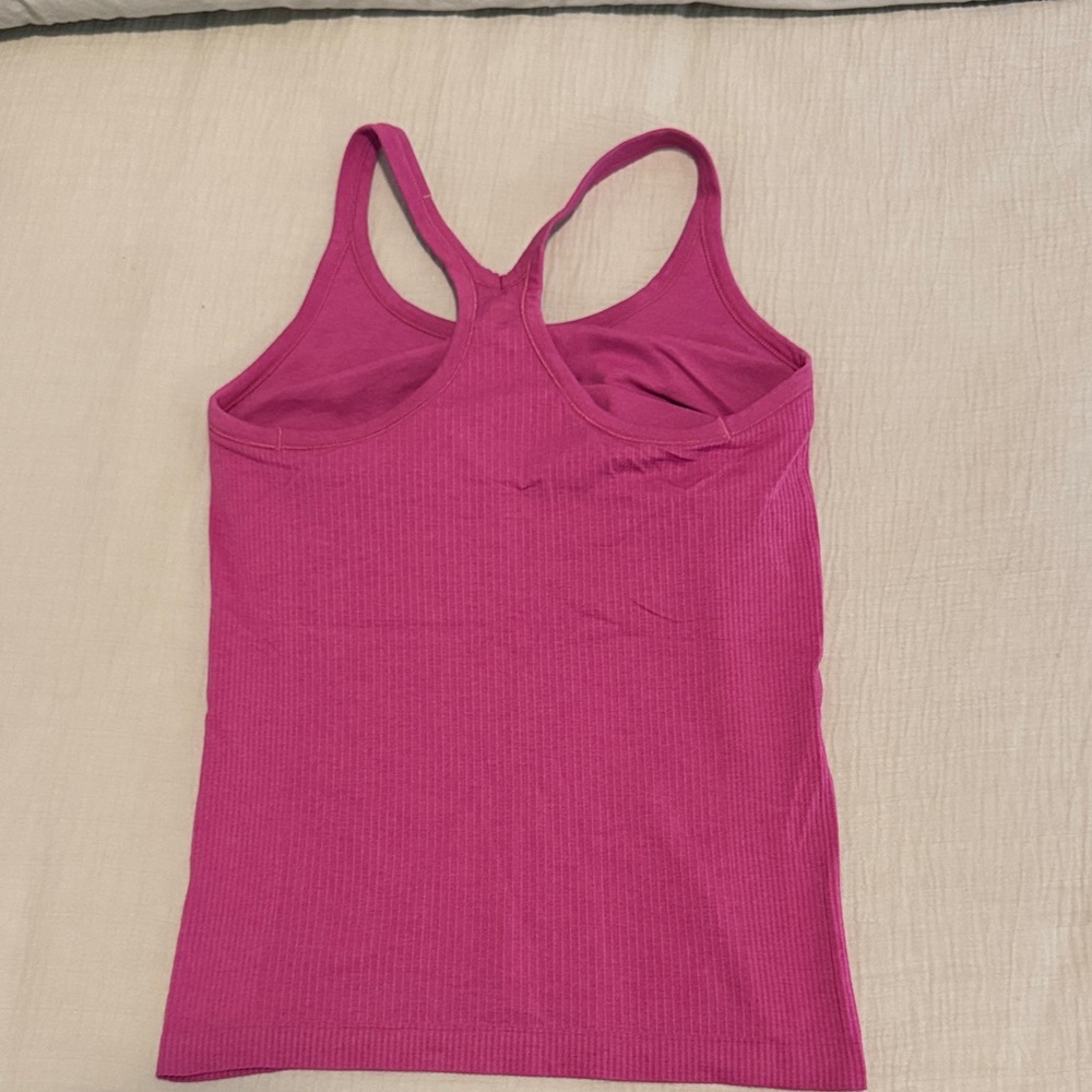 Pink Ribbed Lululemon Tank Top - Picture 2 of 5